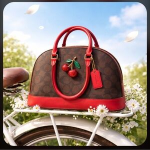 Coach Brown and Red Shoulder Bag limited edition